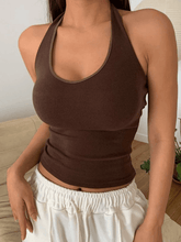 Vintage Neckholder Cropped Tank Top